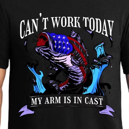 My Arm Is In A Cast Fishing USA Pajama Set