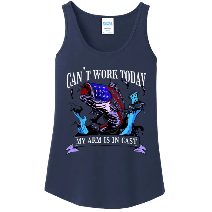 My Arm Is In A Cast Fishing USA Ladies Essential Tank