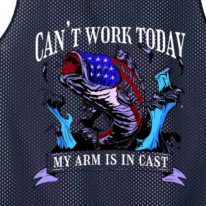 My Arm Is In A Cast Fishing USA Mesh Reversible Basketball Jersey Tank