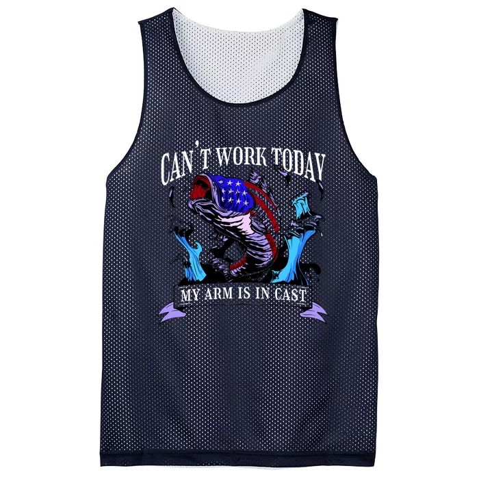 My Arm Is In A Cast Fishing USA Mesh Reversible Basketball Jersey Tank