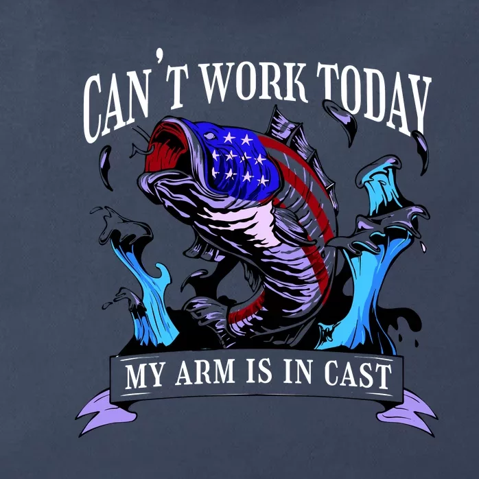 My Arm Is In A Cast Fishing USA Zip Tote Bag