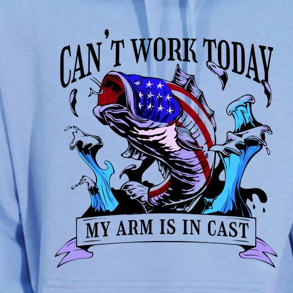 My Arm Is In A Cast Fishing USA Unisex Surf Hoodie