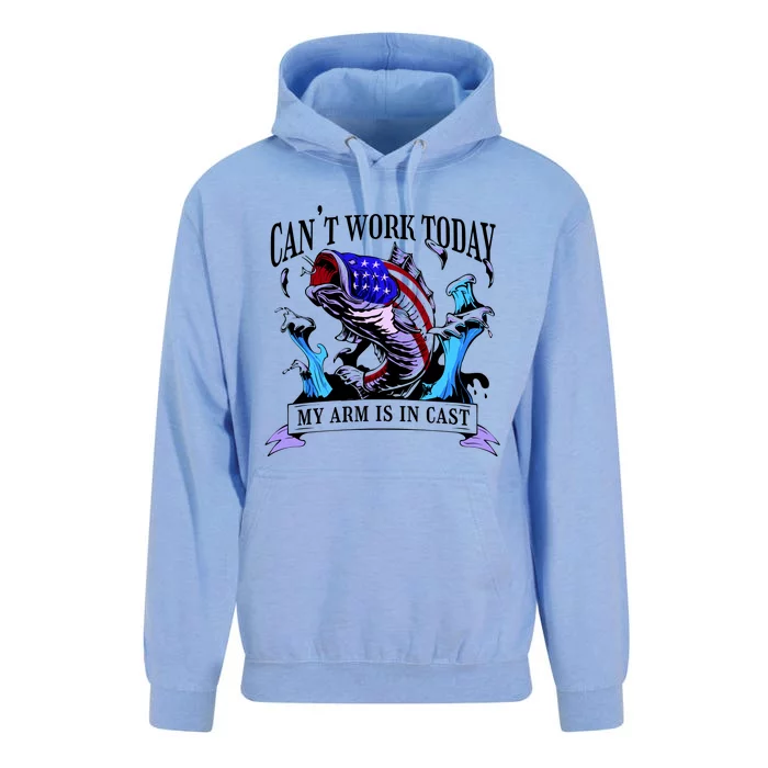 My Arm Is In A Cast Fishing USA Unisex Surf Hoodie