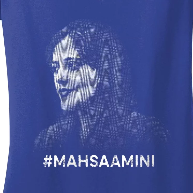 Mahsa Amini Iran #MAHSAAMINI Women's V-Neck T-Shirt