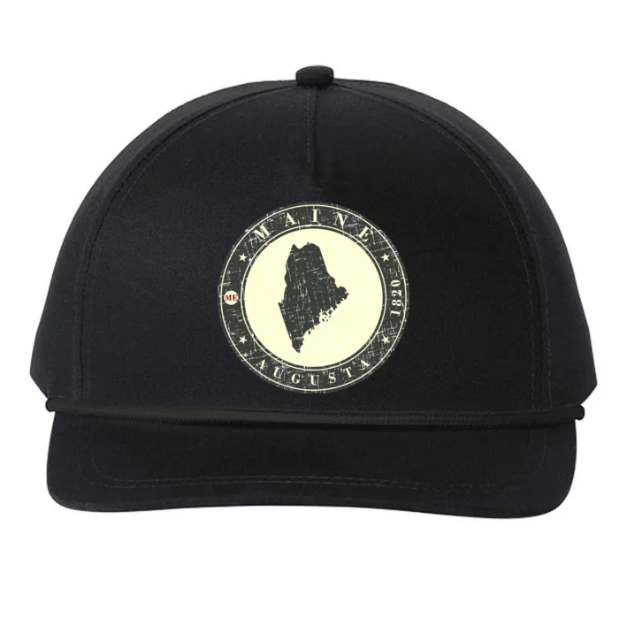 Maine Augusta Retro Snapback Five-Panel Rope Hat