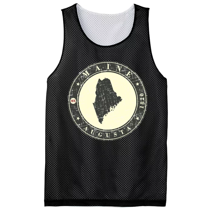 Maine Augusta Retro Mesh Reversible Basketball Jersey Tank