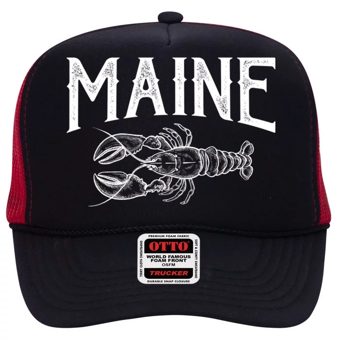 Maine Lobster High Crown Mesh Trucker Hat