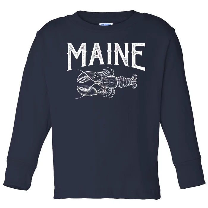 Maine Lobster Toddler Long Sleeve Shirt