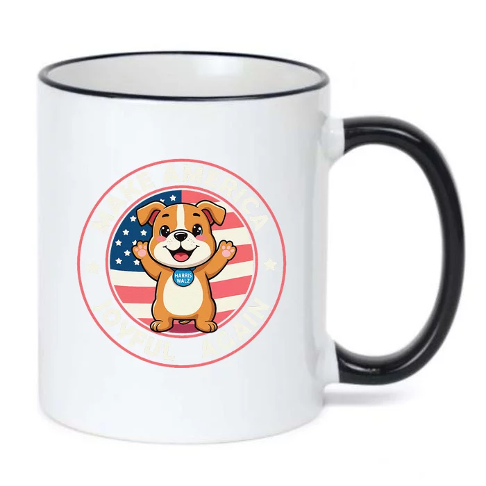 Make America Joyful Again Harris Wall 2024 Childless Dog Black Color Changing Mug