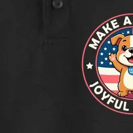 Make America Joyful Again Harris Wall 2024 Childless Dog Dry Zone Grid Performance Polo