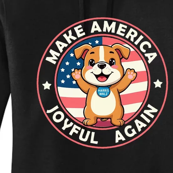 Make America Joyful Again Harris Wall 2024 Childless Dog Women's Pullover Hoodie