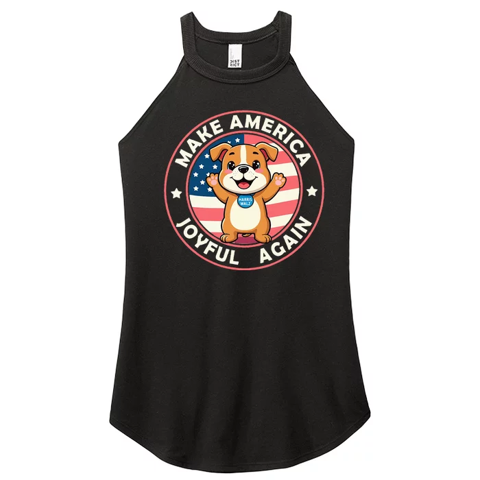 Make America Joyful Again Harris Wall 2024 Childless Dog Women’s Perfect Tri Rocker Tank