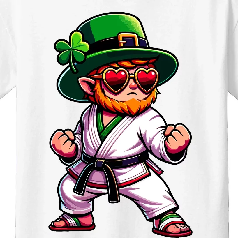 Martial Arts Judo Karate Leprechaun St Patricks Day Kids T-Shirt