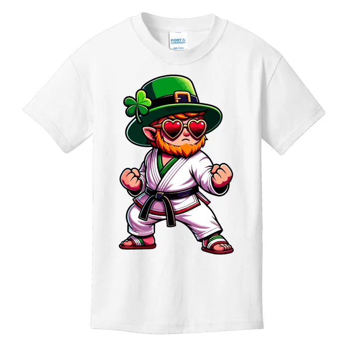 Martial Arts Judo Karate Leprechaun St Patricks Day Kids T-Shirt