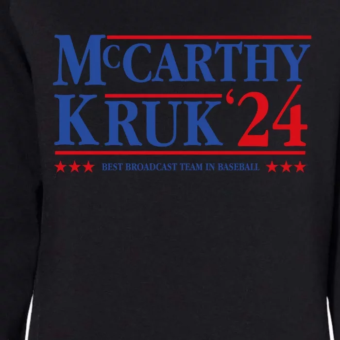 Mccarthy And Kruk 24 Best Broadcast Team In Baseball Womens California Wash Sweatshirt