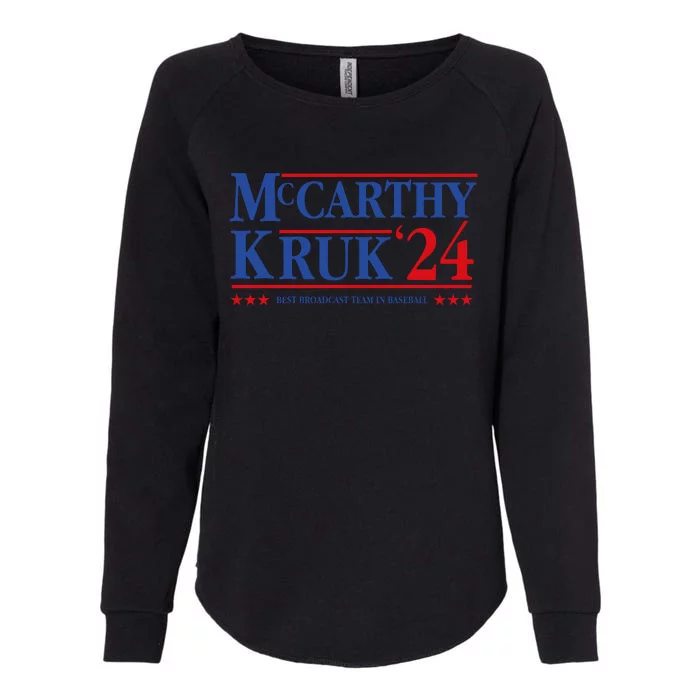 Mccarthy And Kruk 24 Best Broadcast Team In Baseball Womens California Wash Sweatshirt