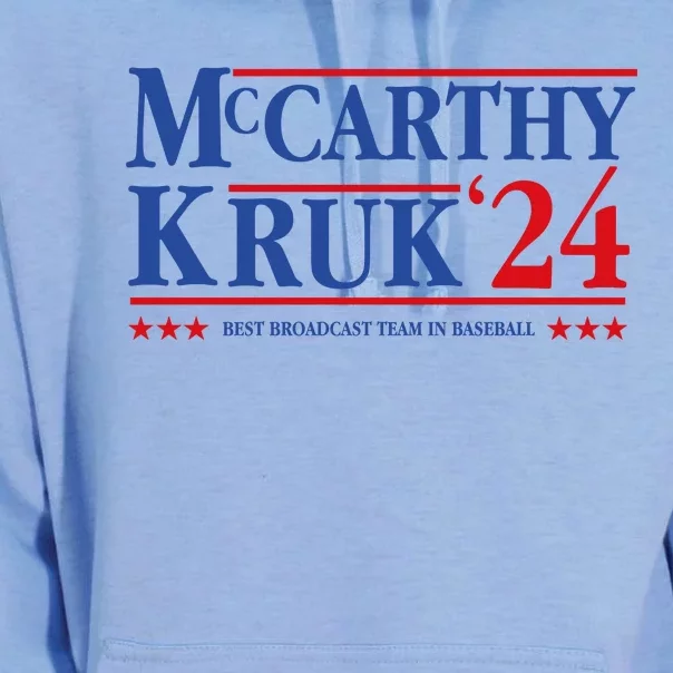 Mccarthy And Kruk 24 Best Broadcast Team In Baseball Unisex Surf Hoodie