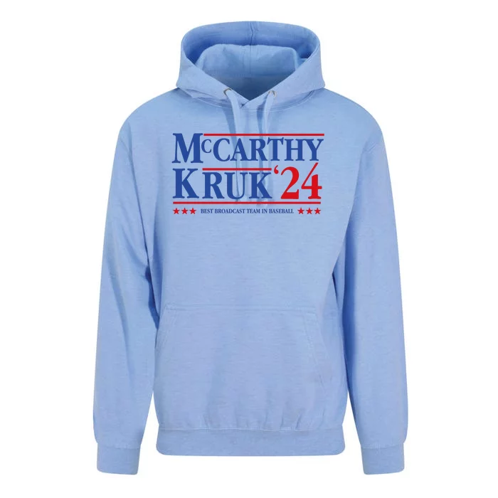 Mccarthy And Kruk 24 Best Broadcast Team In Baseball Unisex Surf Hoodie