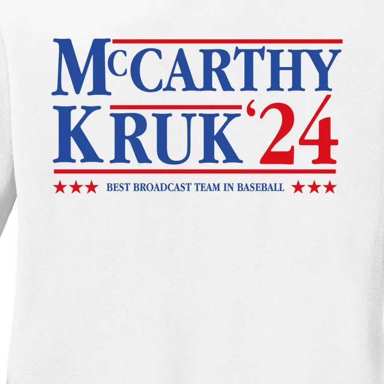 Mccarthy And Kruk 24 Best Broadcast Team In Baseball Ladies Long Sleeve Shirt