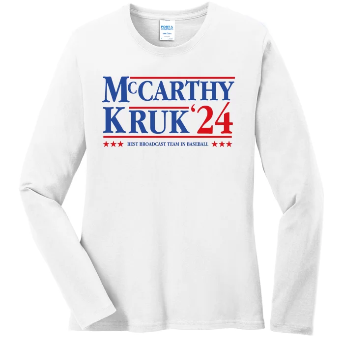 Mccarthy And Kruk 24 Best Broadcast Team In Baseball Ladies Long Sleeve Shirt