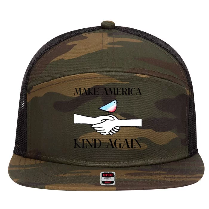 Make America Kind Again 7 Panel Mesh Trucker Snapback Hat