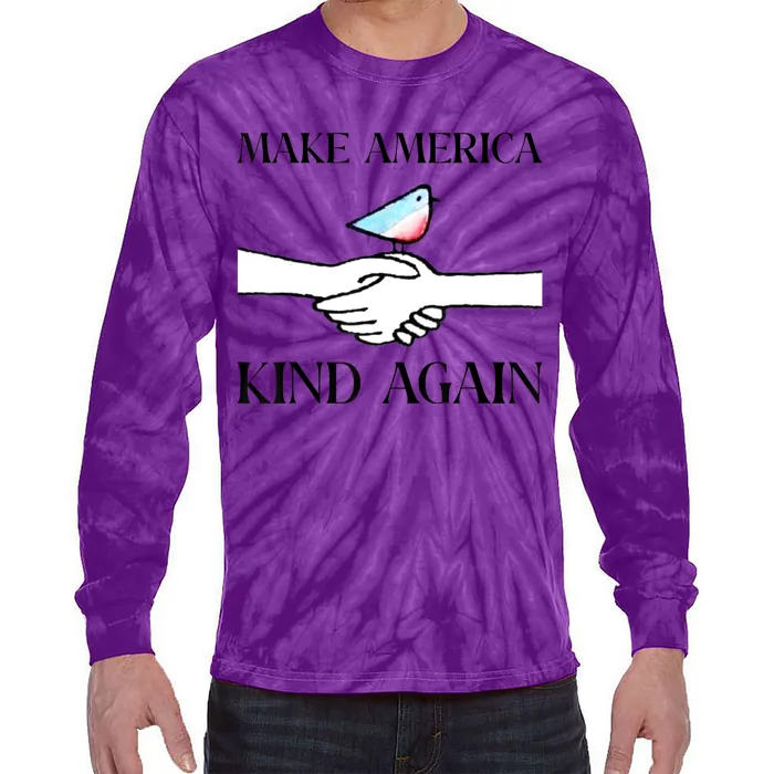 Make America Kind Again Tie-Dye Long Sleeve Shirt