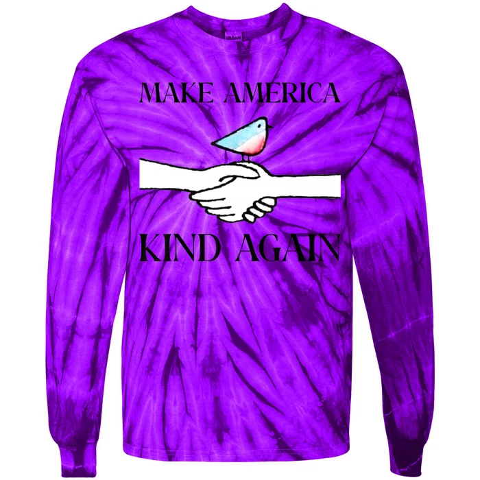 Make America Kind Again Tie-Dye Long Sleeve Shirt