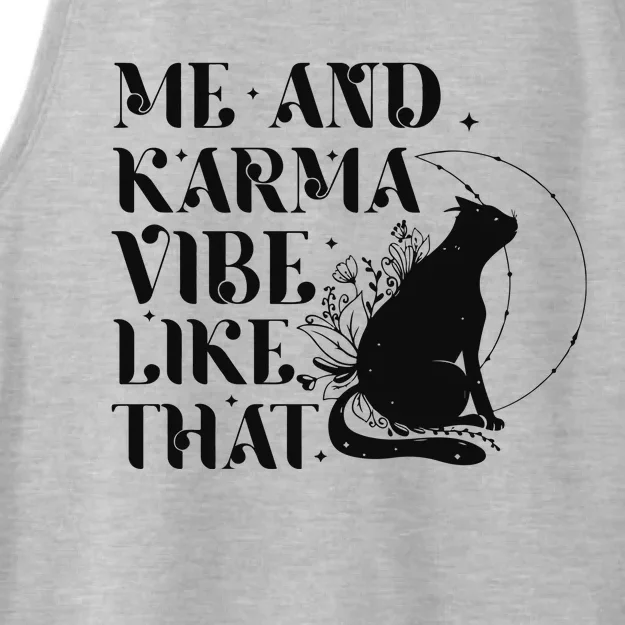 Me And Karma Vibe Like That Ladies Tri-Blend Wicking Tank