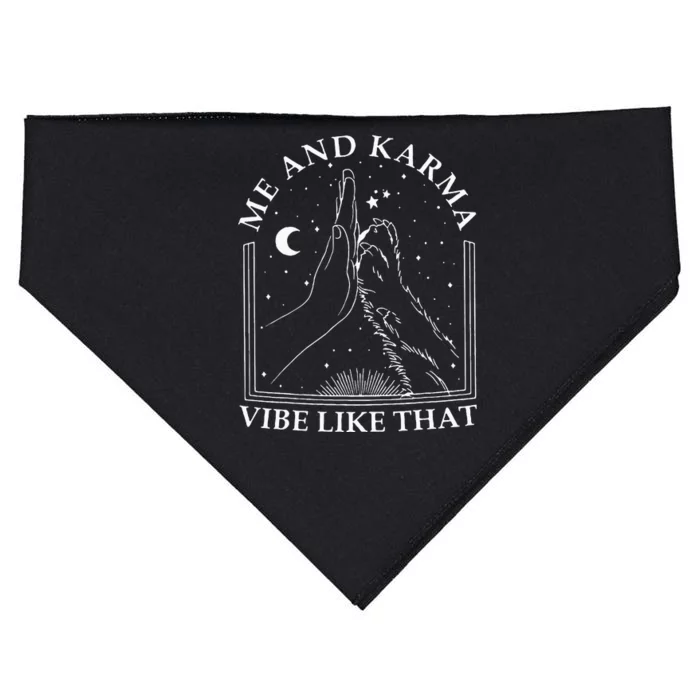 Me And Karma Vibe Like That Funny Cat Paw USA-Made Doggie Bandana