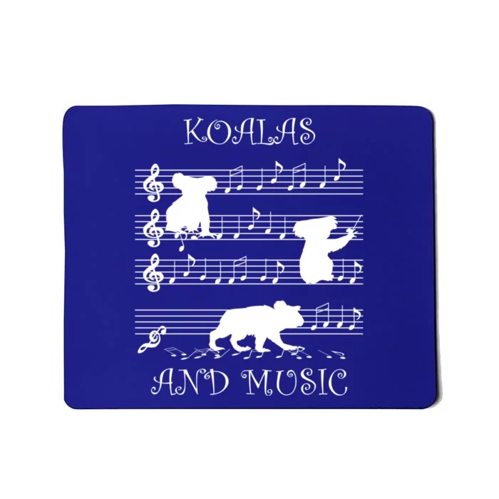 Music And Koalas Eucalyptus Tree Koala Bear Cute Gift Mousepad