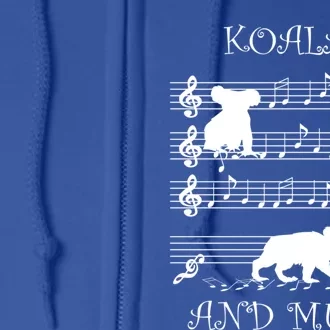 Music And Koalas Eucalyptus Tree Koala Bear Cute Gift Full Zip Hoodie