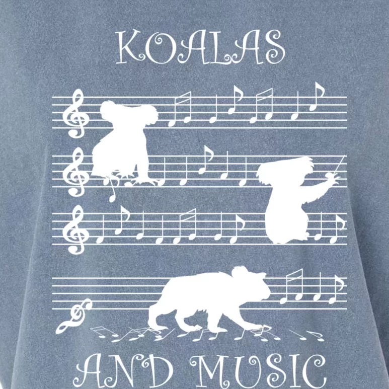 Music And Koalas Eucalyptus Tree Koala Bear Cute Gift Garment-Dyed Women's Muscle Tee