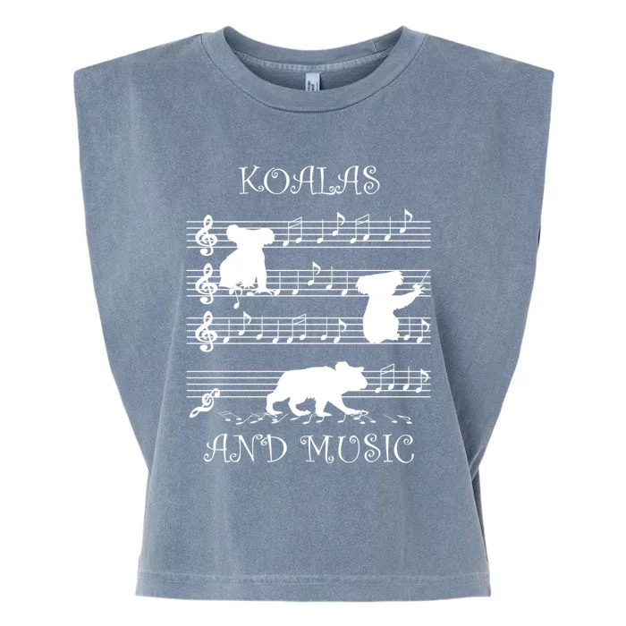 Music And Koalas Eucalyptus Tree Koala Bear Cute Gift Garment-Dyed Women's Muscle Tee