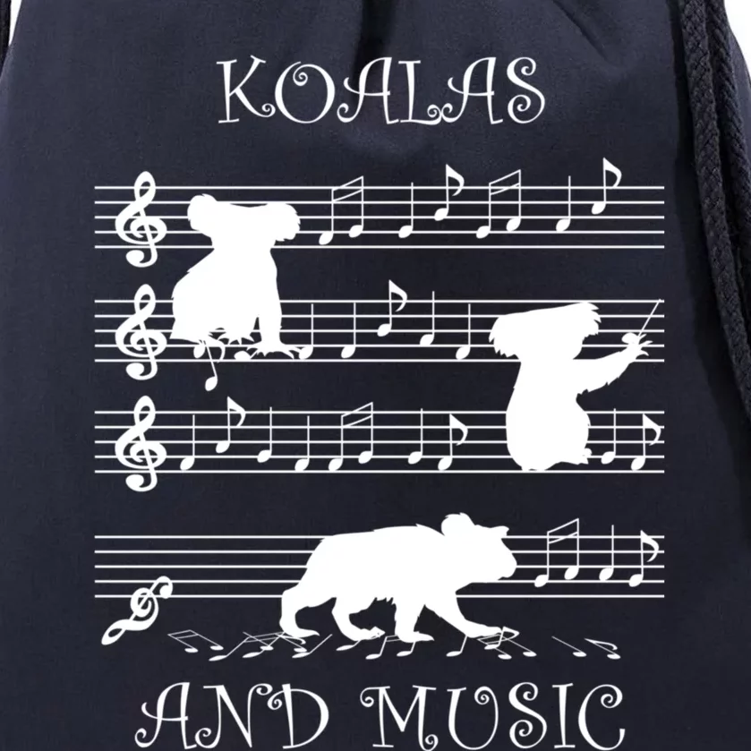 Music And Koalas Eucalyptus Tree Koala Bear Cute Gift Drawstring Bag