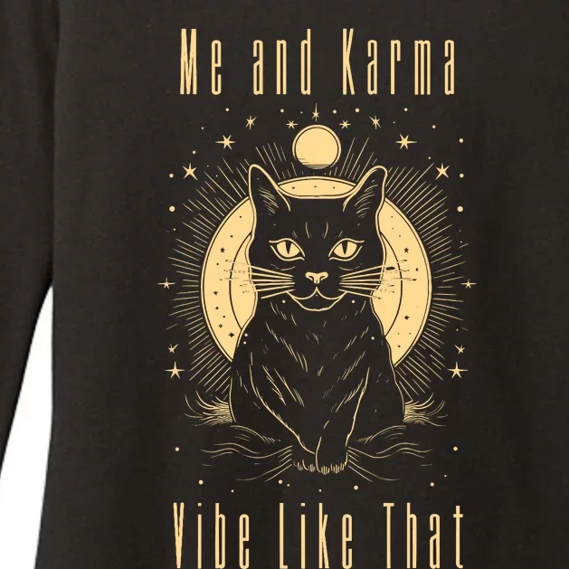 Me And Karma Vibe Like That Cat Lover Womens CVC Long Sleeve Shirt