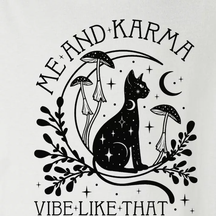 Me And Karma Vibe Like That Mystical Cat Zodiac Toddler Long Sleeve Shirt