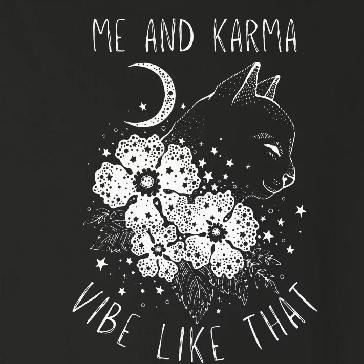 Me And Karma Vibe Like That Cat Lover Toddler Long Sleeve Shirt