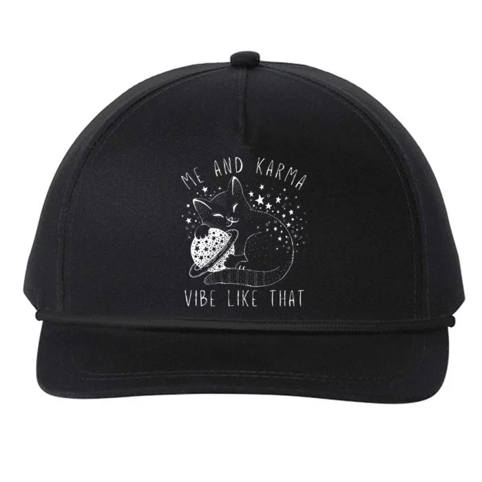 Me And Karma Vibe Like That Cat Lover Snapback Five-Panel Rope Hat