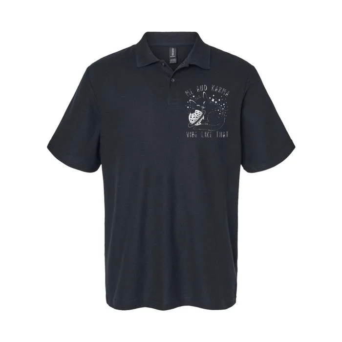 Me And Karma Vibe Like That Cat Lover Softstyle Adult Sport Polo