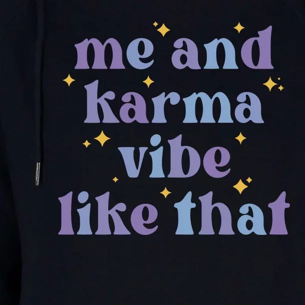 Me And Karma Cat Vibe Like That Womens Funnel Neck Pullover Hood