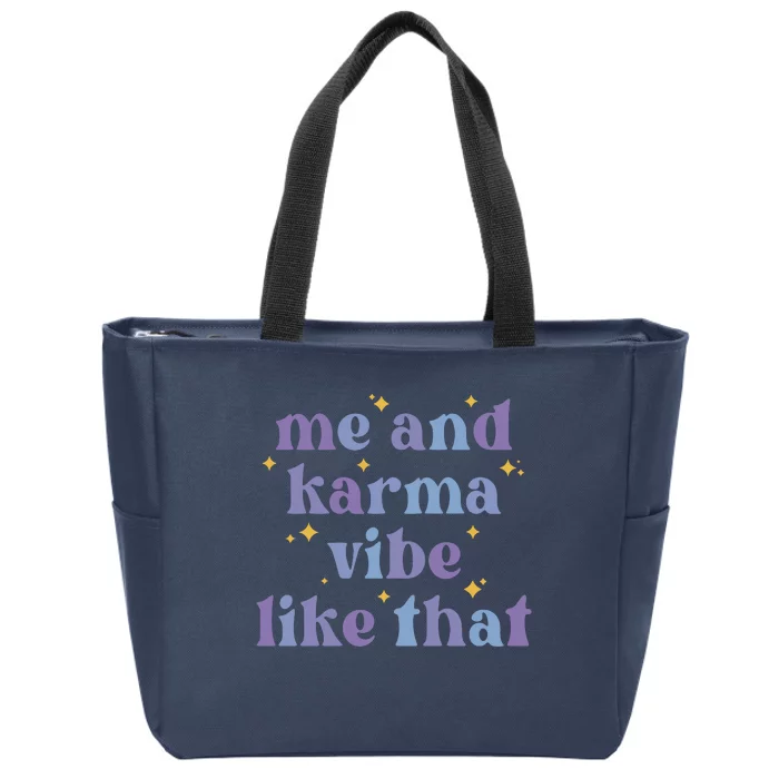 Me And Karma Cat Vibe Like That Zip Tote Bag