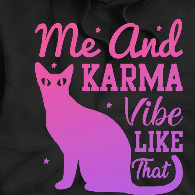 Me And Karma Vibe Lazy Cat Tie Dye Hoodie