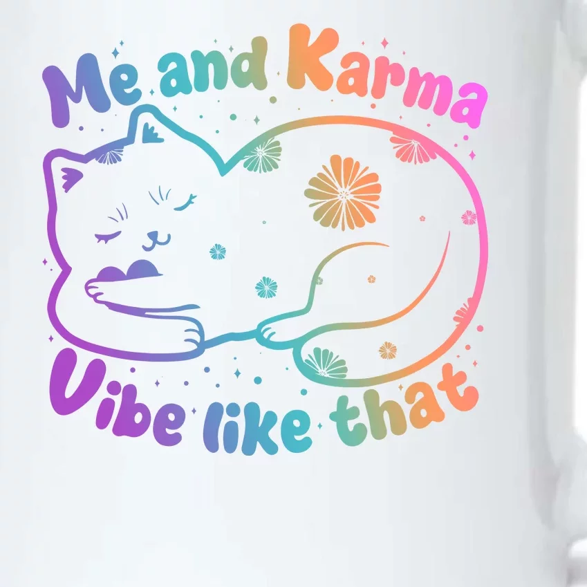 Me And Karma Vibe Like That Karma Kitty Cat Black Color Changing Mug