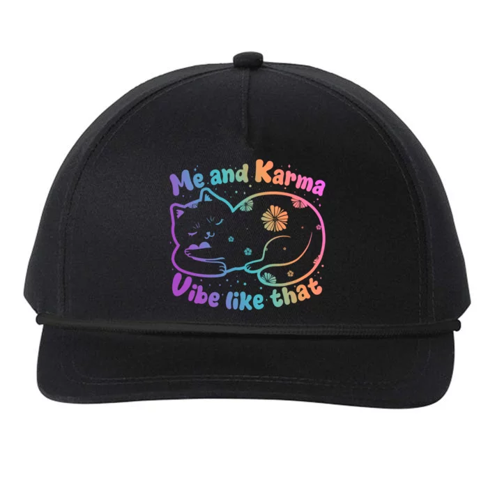 Me And Karma Vibe Like That Karma Kitty Cat Snapback Five-Panel Rope Hat