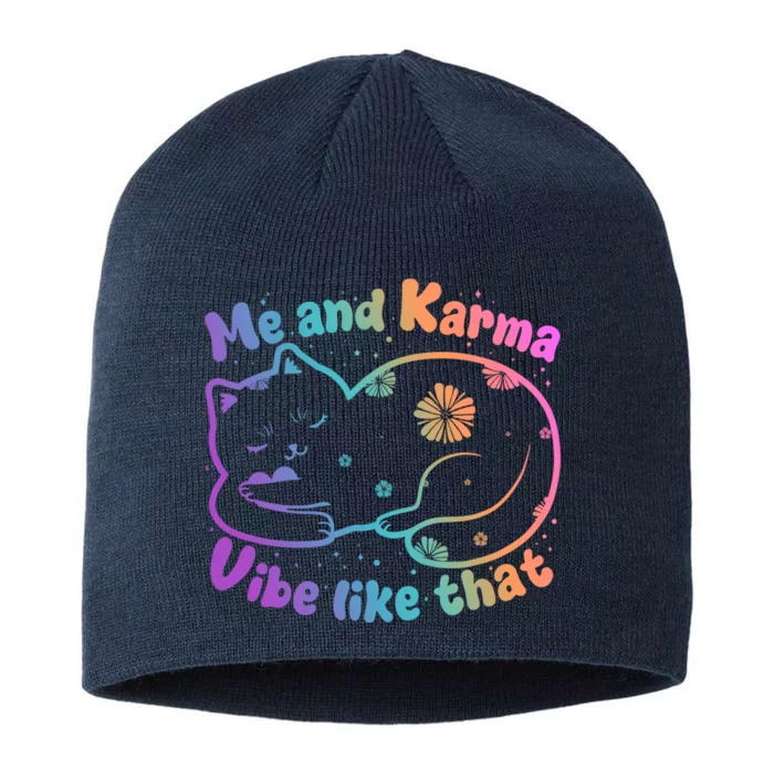 Me And Karma Vibe Like That Karma Kitty Cat 8 1/2in Sustainable Knit Beanie