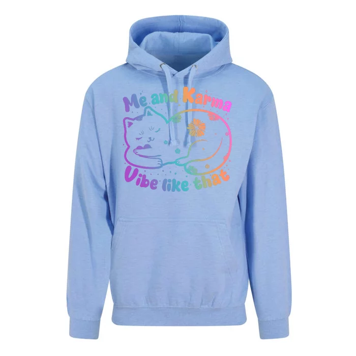 Me And Karma Vibe Like That Karma Kitty Cat Unisex Surf Hoodie