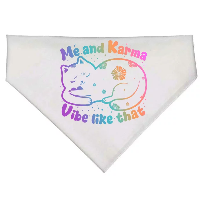 Me And Karma Vibe Like That Karma Kitty Cat USA-Made Doggie Bandana