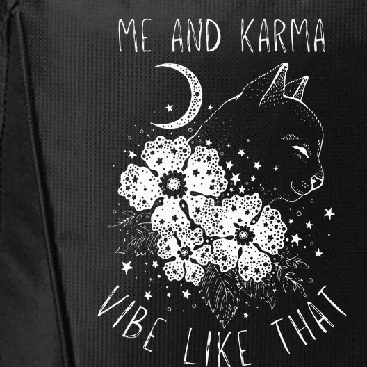 Me and Karma Vibe Cat Lover Vibes City Backpack