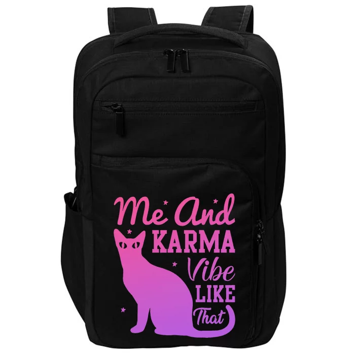 Me And Karma Vibe Lazy Cat Impact Tech Backpack