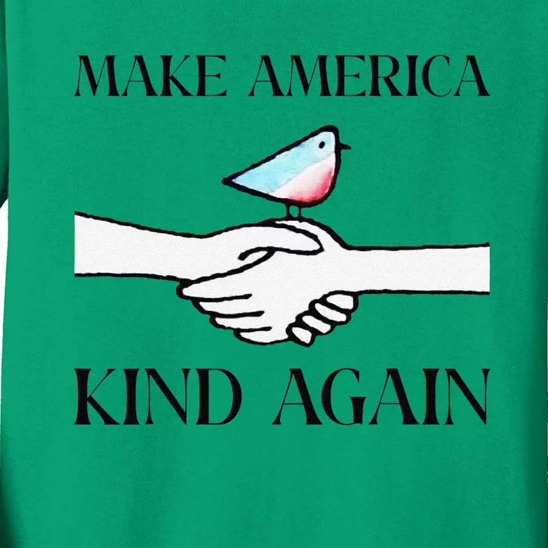 Make America Kind Again Gift Kids Long Sleeve Shirt